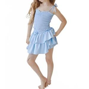 NEW THEME georgia top in pastel blue